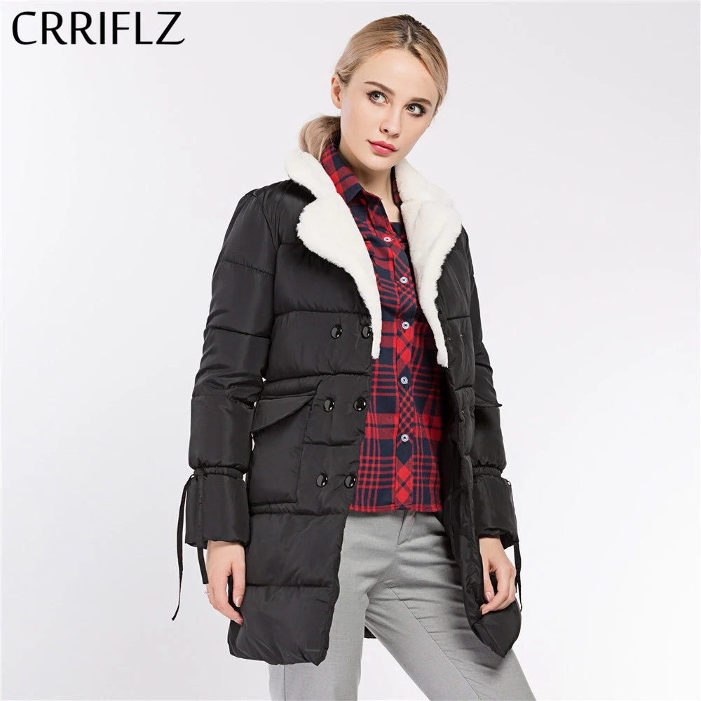 

Causal Winter Women Jacket Coat Slim Woman's Warm Parka Double Breasted Winter Coat Women Outwear CRRIFLZ New Winter Collection