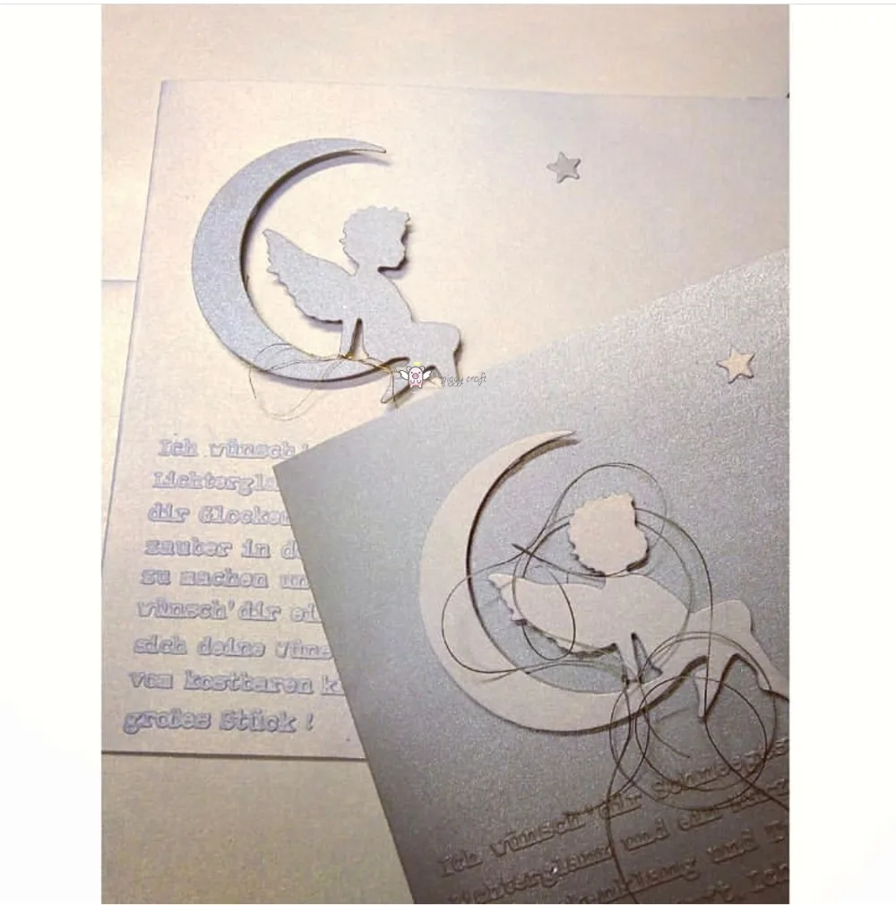 Piggy Craft Metal Cutting Dies Cut Die Mold Star Moon Angel Child Scrapbook Pape