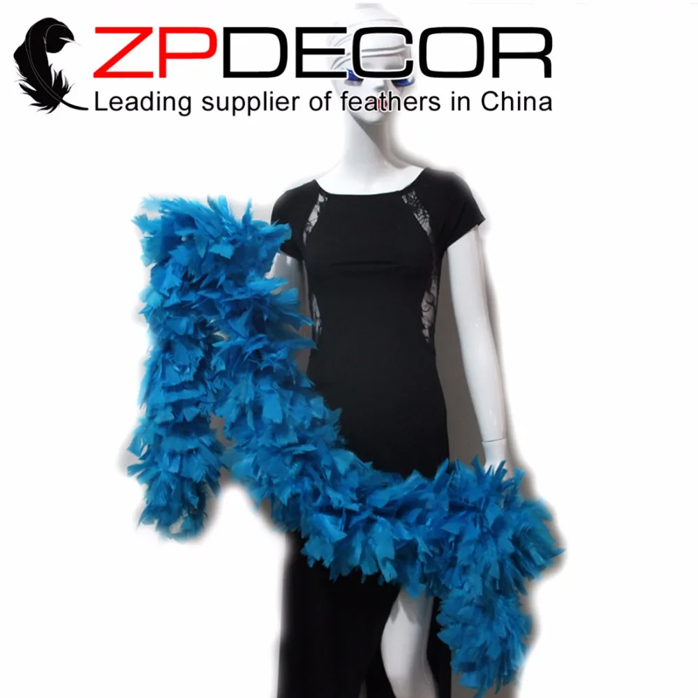 Ведущий поставщик ZPDECOR 10 ярдов хорошее качество разноцветные окрашенные 150 г индейки плоские перья boas для свадьбы карнавала украшения