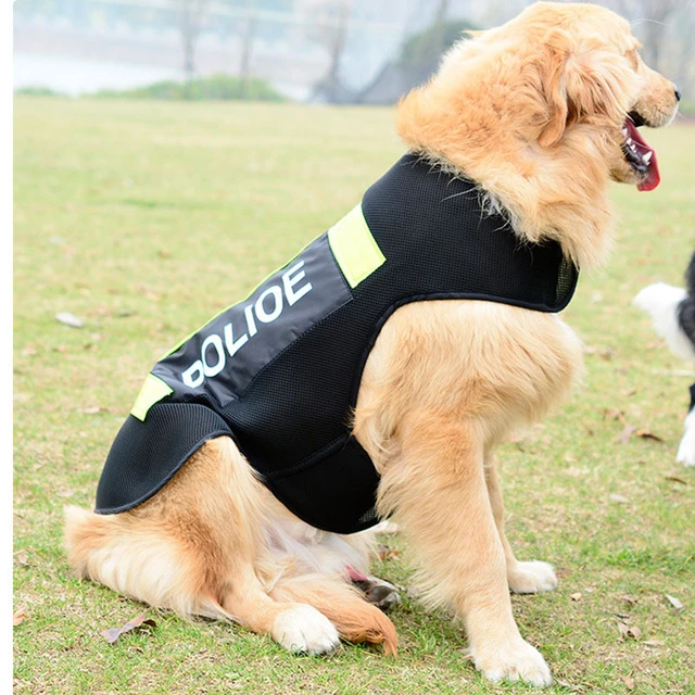 Roca Gran cantidad de equilibrio Chaleco reflectante para perro grande, ropa de tela transpirable para perro  de trabajo de malla, trajes de policía, estilo patrulla, Bulldog dorado,  Husky _ - AliExpress Mobile