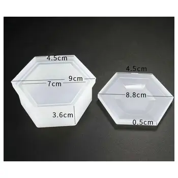 

Hexagon Storage Box Silicone Mold Jewelry Findings Pendant Accessories DIY Charms Handmade Epoxy Resin Cabochon Gift Mold Craft