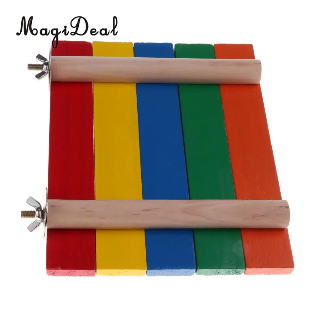  Small Pet Wooden Cage Platform Shelf Stand Board for Puppy Pet Hamster Squirrel Mice Rat Guinea Pigs