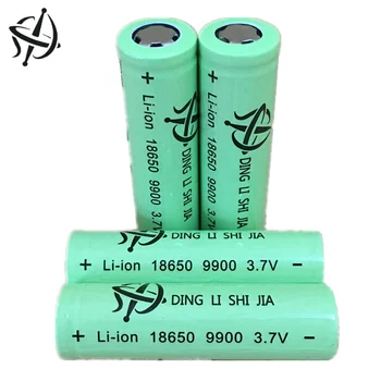 

DINGLISHIJIA 6pcsPT 18650 li-ion Rechargeable Battery 3.7V 9900mAh Flat head battery Headlamp fishing toys flashlight batteries