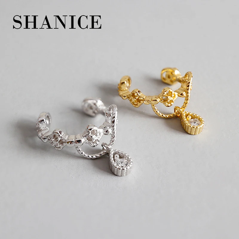 

SHANICE Ear Cuff micro pave cz clover cuff 925 sterling silver mix three color no pierced stack small sized little girl earring