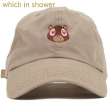 Kanye West Bear папа шляпа хлопок Регулируемый медведь-недоучка бейсболка хип хоп женский рюкзак шляпа летняя мужская Кепка в стиле унисекс