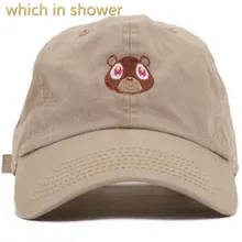 Kanye West Pai Urso Chapéu De Algodão Ajustável Dropout Urso Boné de Beisebol Das Mulheres do Hip Hop Snapback Chapéu do Verão Masculino Cap Unisex