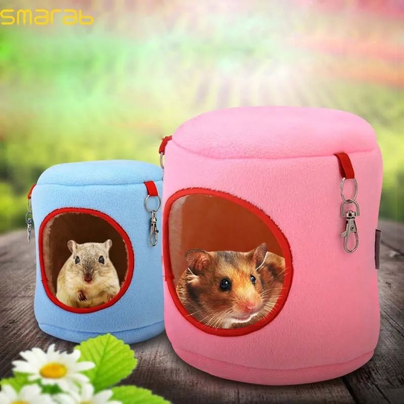 Милый клетка для мелких животных Pet кролик хомяк дом кровать крыс белок зимние