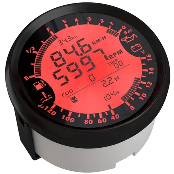 

6 in 1 Multifunction Auto Instrument Tuning Gauge GPS Speedometer Tachometer Fuel Level Gauge Oil Pressure Gauge 0-5B Voltmeter