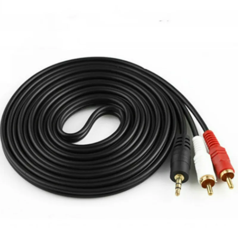 Аудиокабель 3 5 мм Aux 2 RCA штекер вспомогательный кабель для автомобиля стерео