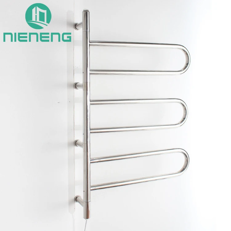 

Electric Towel Rails Round Tube Rotating 304 Stainless Steel Rails Bath Heating Holder Towel Bars Drying Towel Rack ICD60052