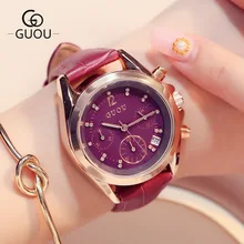 GUOU Watch 2018 Fashion Sport Leather Watches Women Ladies Quartz creative wrist watch female Clock moment female Hour Clock GUOU Watch 2018 Fashion Sport Leather Watches Women Ladies Quartz creative wrist watch female Clock moment female Hour Clock