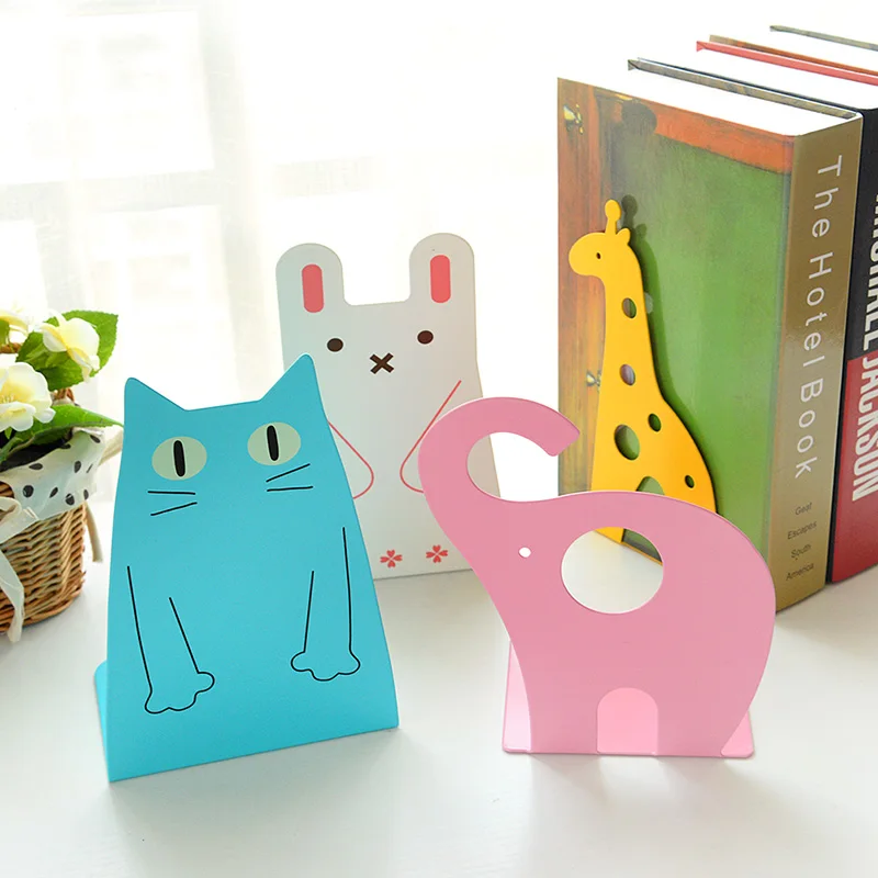 

Creative Cute Animal Decorative Bookends Metal Book Ends Desktop Book Holder Stand For Books