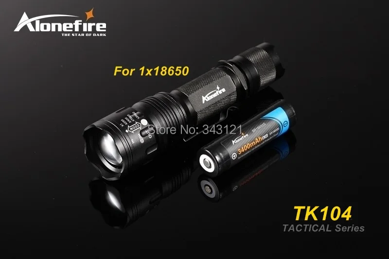 Alonefire TK104 CREE XM-L2 U3 светодиодный тактический светильник фонарь 20 мм крепление для страйкбола прицел ружья светильник 18650 батарея