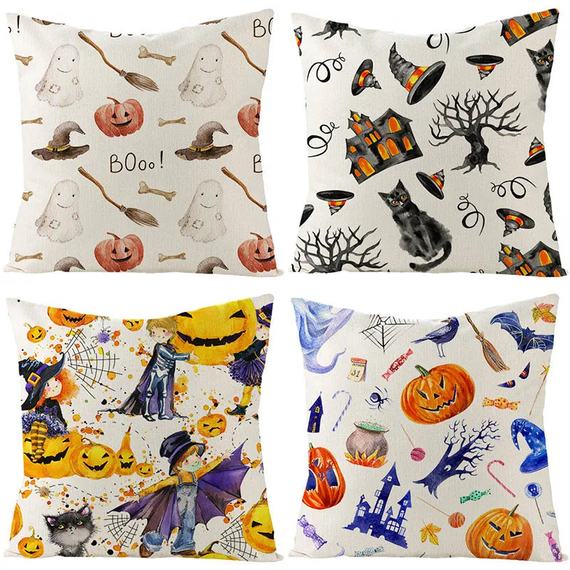 

45*45cm Northern Europe Cushion Cover For Halloween Chair Sofa Comfortable Cushion Cover Geometric Cushion Case For Bedroom