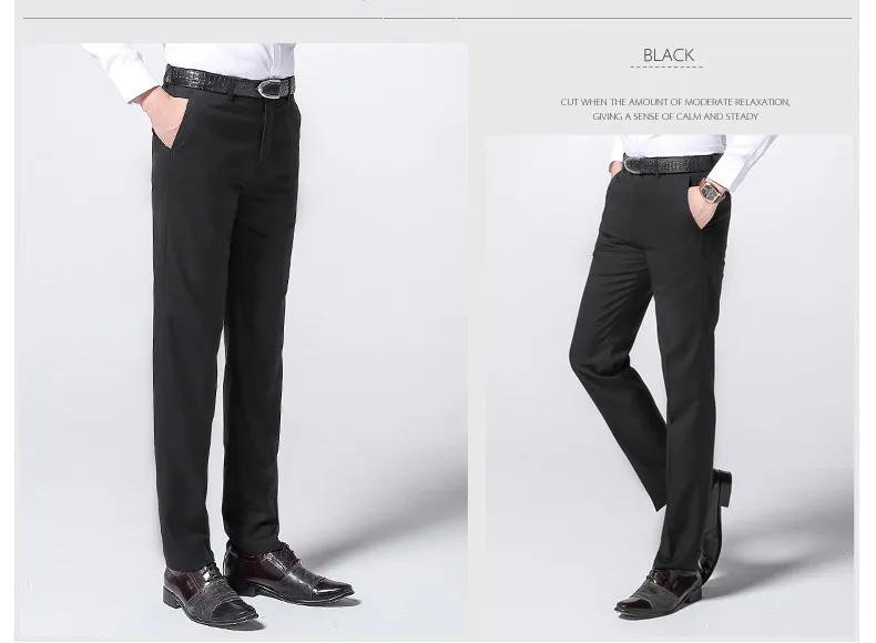 SAROUYA 2018 новые весенние мужские деловые брюки темно-синие Черные мужские брюки высокого качества дешевые облегающие длинные брюки 28-42