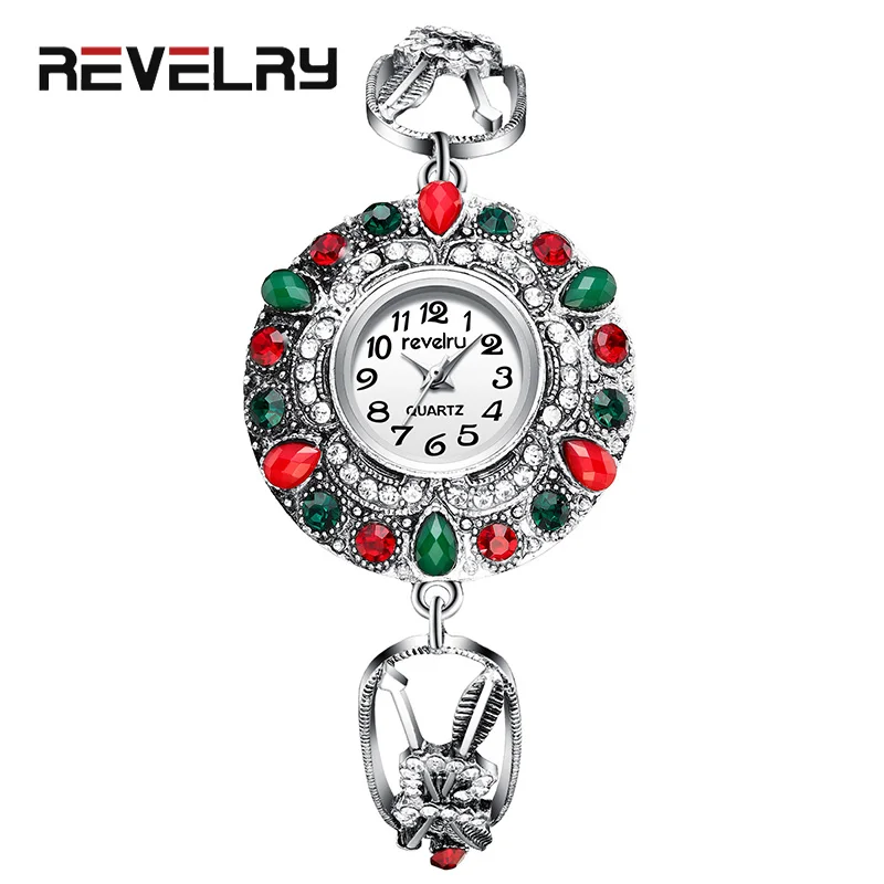 

REVELRY Brand New Women Fashion Casual Watch Creative Lady Casual Watches Ladies Colored Diamond Luxury Quartz Watch For Women
