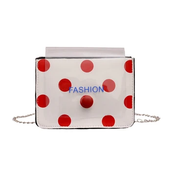 

AUAU-New Style Women Bags Ladies Chain Messenger Bags Clear Pvc Flap Small Shoulder Bags Casual Girls Composite Crossbody Bags