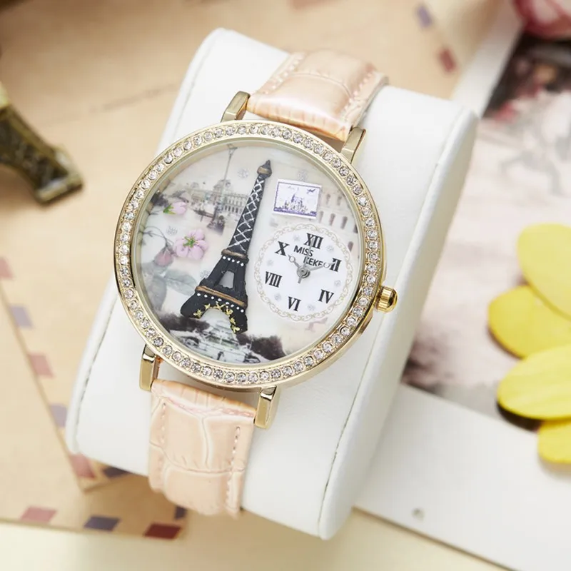 Exclusive Mini Eiffel Tower Wristwatch For Ladies