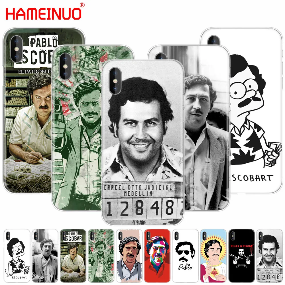

HAMEINUO Fashion Pablo Escobar cell phone Cover case for iphone X 8 7 6 4 4s 5 5s SE 5c 6s plus