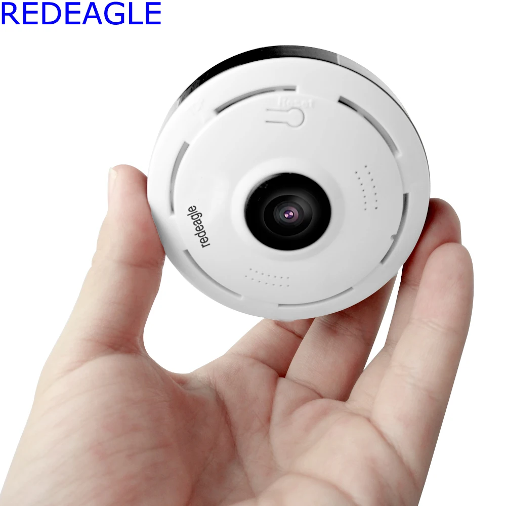 

REDEAGLE 2MP HD FishEye IP camera 1080P 360 degree Full View Mini CCTV Network Home Security WiFi 3D VR Panoramic Cameras