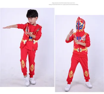 

DINO CHARGE Jumpsuit mask Cosplay Kids boy red blue muscle costume Halloween child Muscle clothing