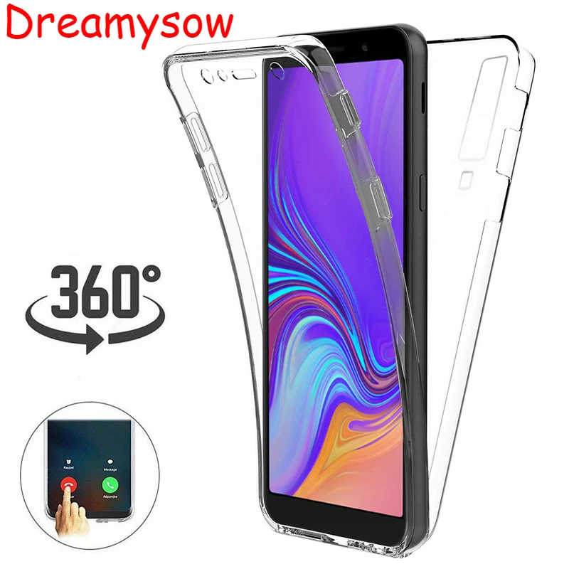 

Full Body 360 Degree Case for Samsung Galaxy A50 A30 M10 A7 A6 A8 J4 J6 Plus 2018 S8 S9 S10e Plus S7 S6 Note8 9 Soft Clear Cover