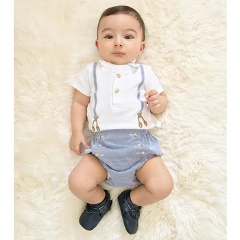 

Infant Baby Boys Short Sleeves 1ST First Birthday Party Gentleman Romper Jumpsuit Newborn Clothes Size 4-24 Months