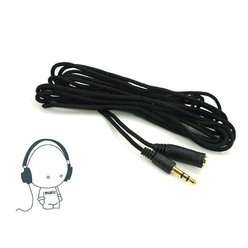 Baru Wanita untuk Pria F/M Headphone Stereo Audio Ekstensi Kabel AUX Earphone Headphone Komputer Ponsel MP3/MP4 3M/10ft 3.5 Mm