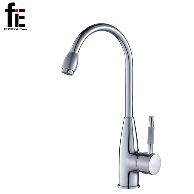 Special Offers fiE 360 Degree Swivel Alloy Kitchen Mixer Cold and Hot Basin Sink Mixer Tap Kitchen Faucet with 2 pipes