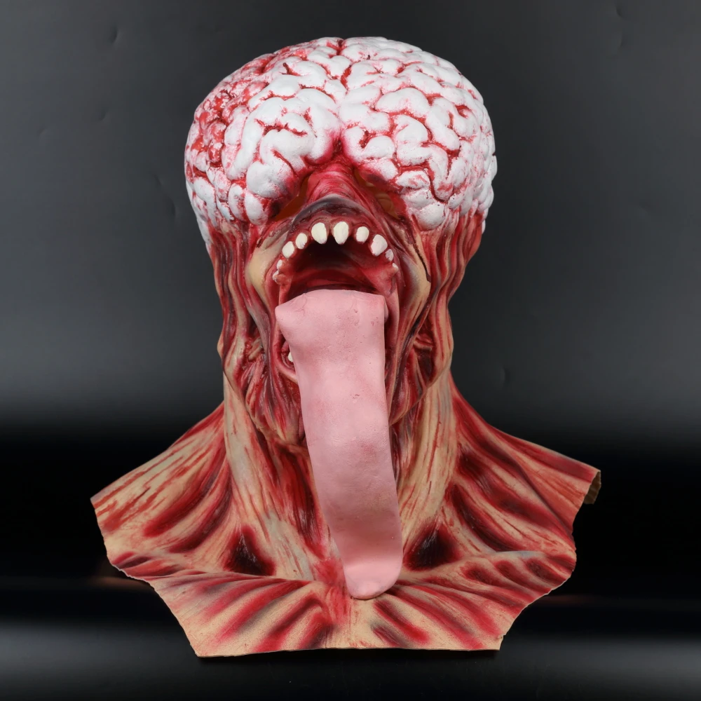 

Residents RE Evils Rotten Horror Zombie Mask Long Tongue Haunted House Secret Room Scary Bloody Latex Eye Mask Cosplay Halloween