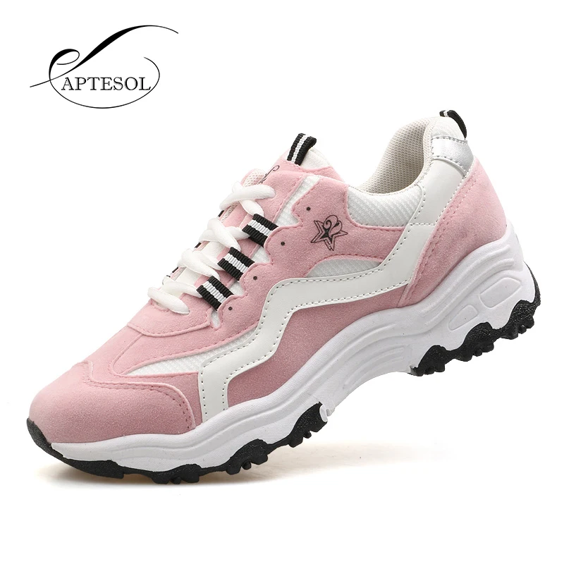

2017 Winter Women Outdoor Sport Running Shoes Lace Up New Arrival Brand Sneakers Plus Size Anti Collision Suede Shoes Size 35-40