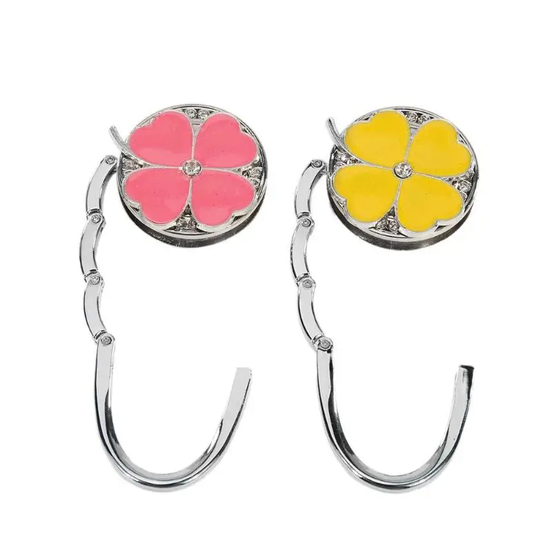 

Portable Lucky Flower Bag Hook Single Row Drill Hook Kirsite Small Delicate and Portable for Hanging Wallets Bags Put Wallet