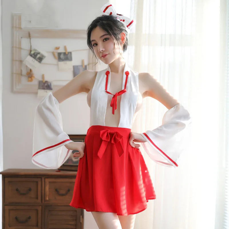 

Witch Sexy Cosplay Dress Kimono Uniform TouHou Project Hakurei Reimu Cosplay Costume Sexy Bikini Lingerie Set Sleepwear