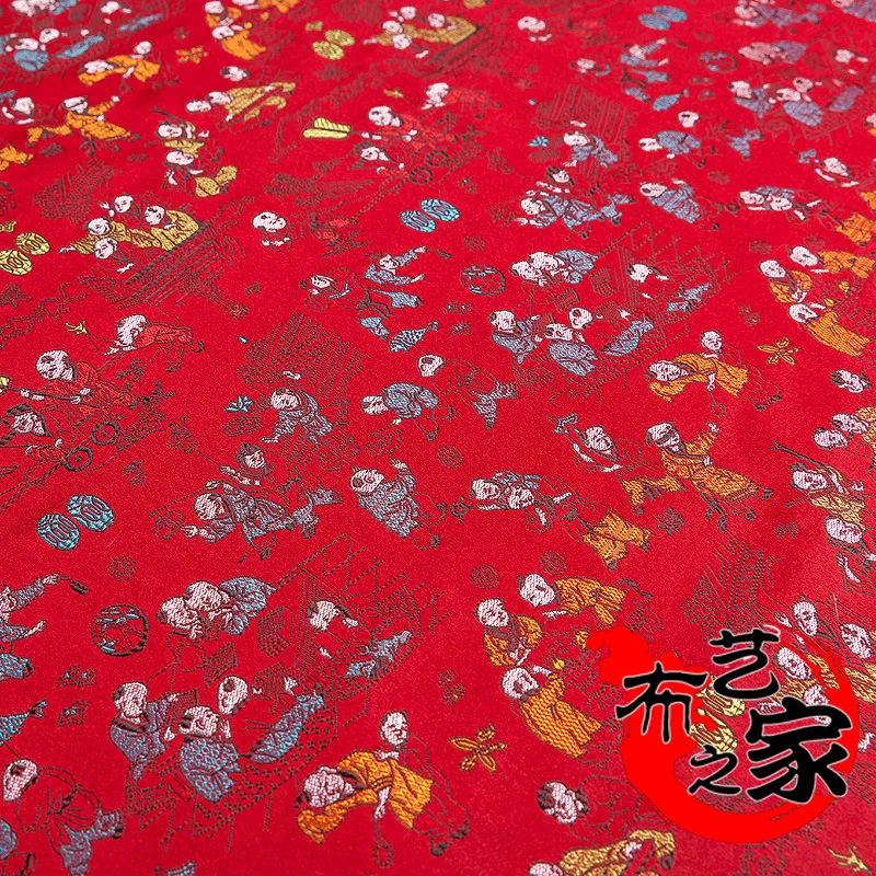 Tissus Patchwork 15 Thousand Sub Graph Imitation 35 Silk Brocade Satin , Mahogany Furniture Cushion Antique Cheongsam Fabric