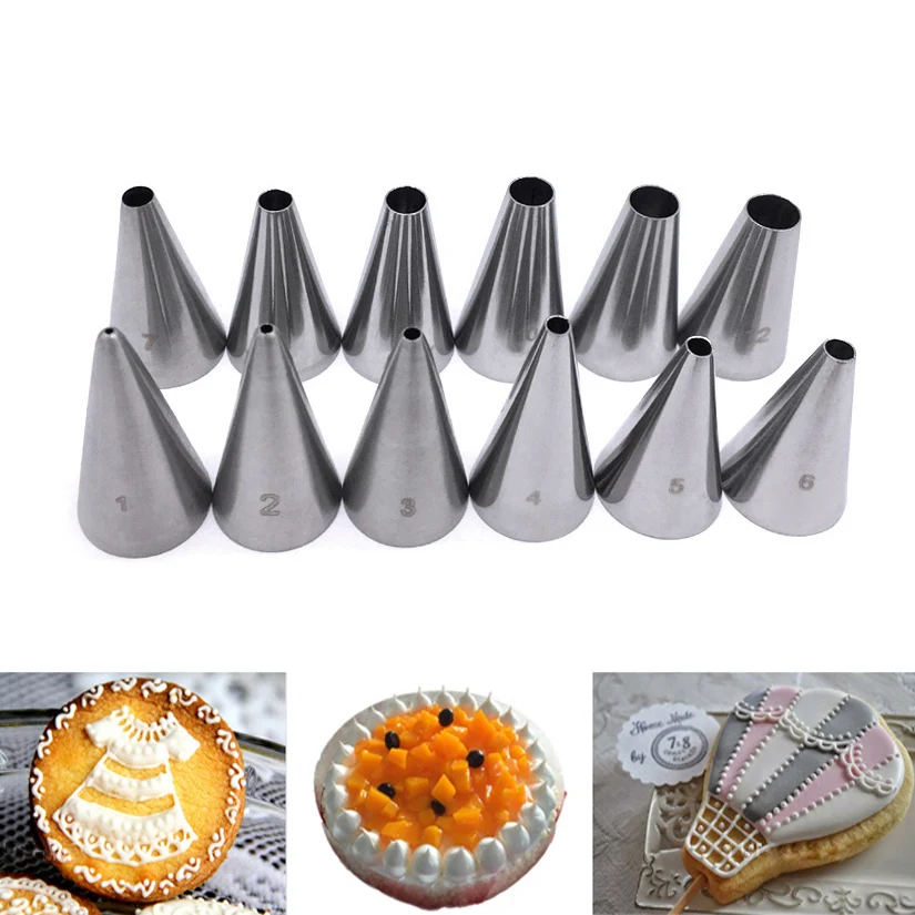 Small Round Tips Cream Cupcake Pastry Nozzles Fondant Cake