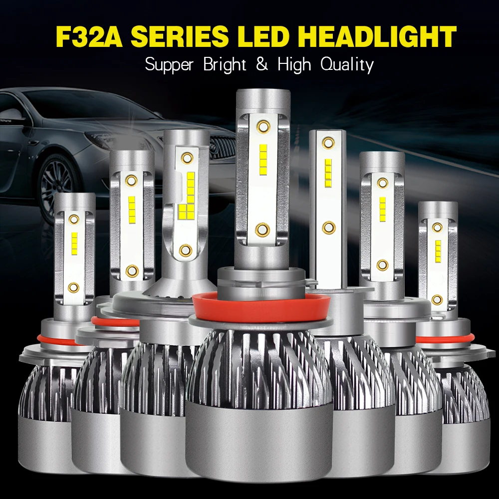 

2PCS 60W / set of DC9V-32V high brightness car headlights LED light H1 H3 H4 H7 H11 9005 9006 9012 universal car model.