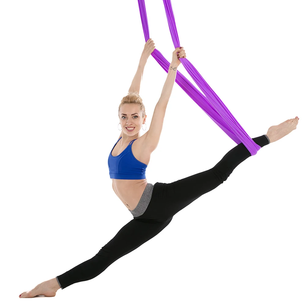 

5M X 2.8M Anti-Gravity Yoga Hammock Fabric Yoga Flying Swing Yoga Hammock Practicing Inversion Exercise Strap Traction Device