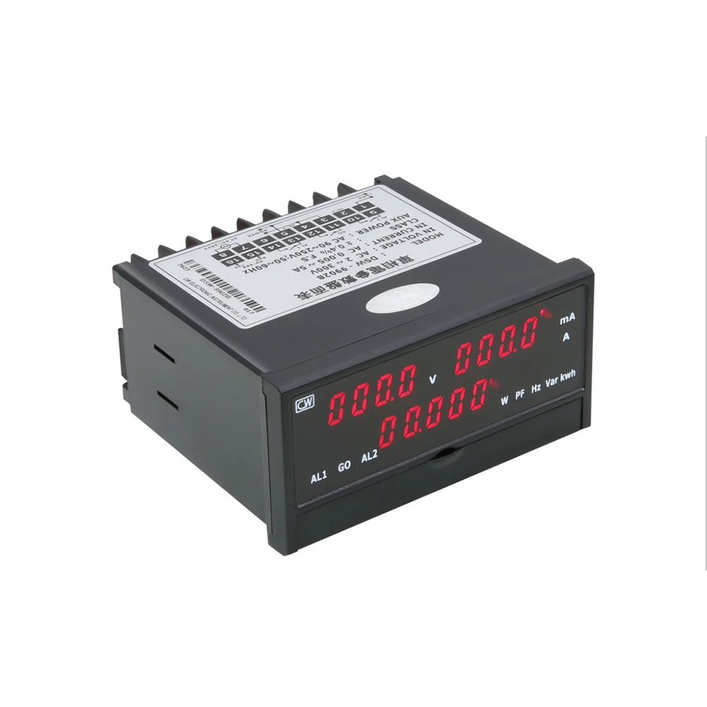 

Single-phase Intelligent Electric Parameter Tester Panel 500V20A DC Combo Voltage Current Time Amp Power Watt Capacity Meter