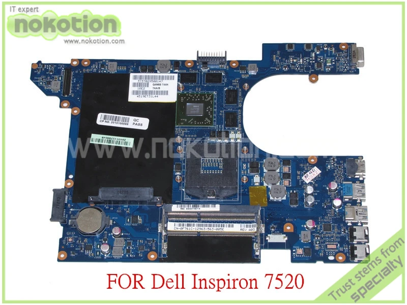 

NOKOTION QCL00 LA-8241P CN-04P57C 04P57C 4P57C For Dell inspiron 7520 laptop motherboard Radeon HD 7730M DDR3 HD4000