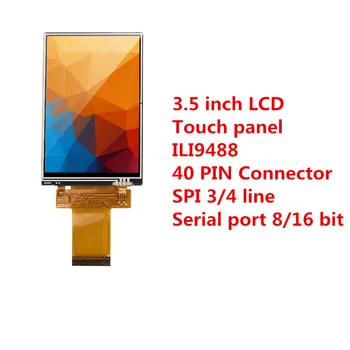 

3.5 inch TFT LCD display screen panel ILI9486 ILI9488 ILI9481 option 40 PINS 320480 resolution MCU 8080 8BIT/16BIT SPI 3/4WIRE