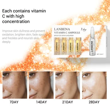 

7pcs Ampoules Essence Hyaluronic Acid Vitamin C Serum Skin Firming Hydrating Smooth Whitening Cream Skin Care Long Lasting