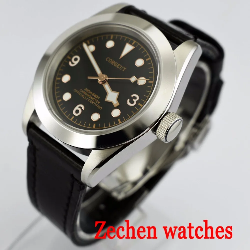 41mm Corgeut mechanical watch black stainless steel case men's watch luminous waterproof Miyota automatic machine watch 41mm Corgeut mechanical watch black stainless steel case men's watch luminous waterproof Miyota automatic machine watch