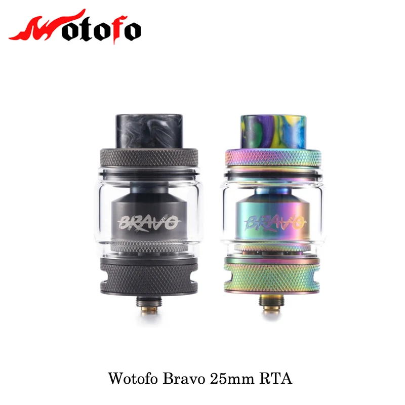 

cigarette electronique Original Wotofo Bravo RTA 25mm Tank Rebuilding Dripping Atomizer Vape 510 Thread Fit iStick Pico Box Mod