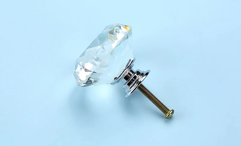 Diamond Shape Crystal Glass Cabinet Knobs and Handles  (1)