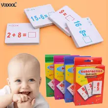 Детские Многоразовые Обучающие карты по математике, дошкольные игры, Обучающие игрушки, обучающие материалы, карточки для раннего образования, инструмент для школы