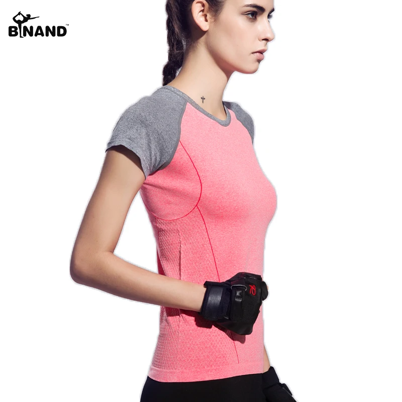 Binand Yoga женские спортивные футболки Для Занятий Аэробикой футболка с коротким