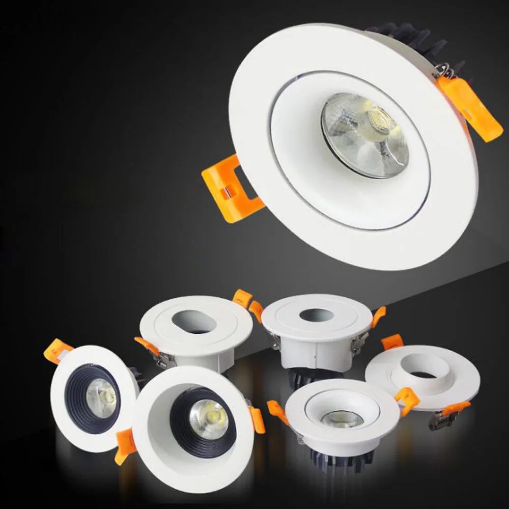 

Led Embedded Wall Washer Spotlight 3W 5W Nordic Bull Eye Oval Round Anti-vertigo Style cob Ceiling Spotlight Hotel
