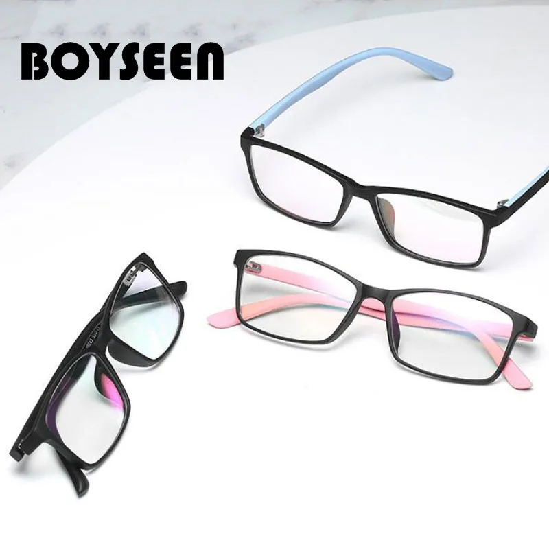 BOYSEEN TR90 ретро унисекс оптически рамки ультра-легкие anti-синяя зеркало оптические очки удобные 10743