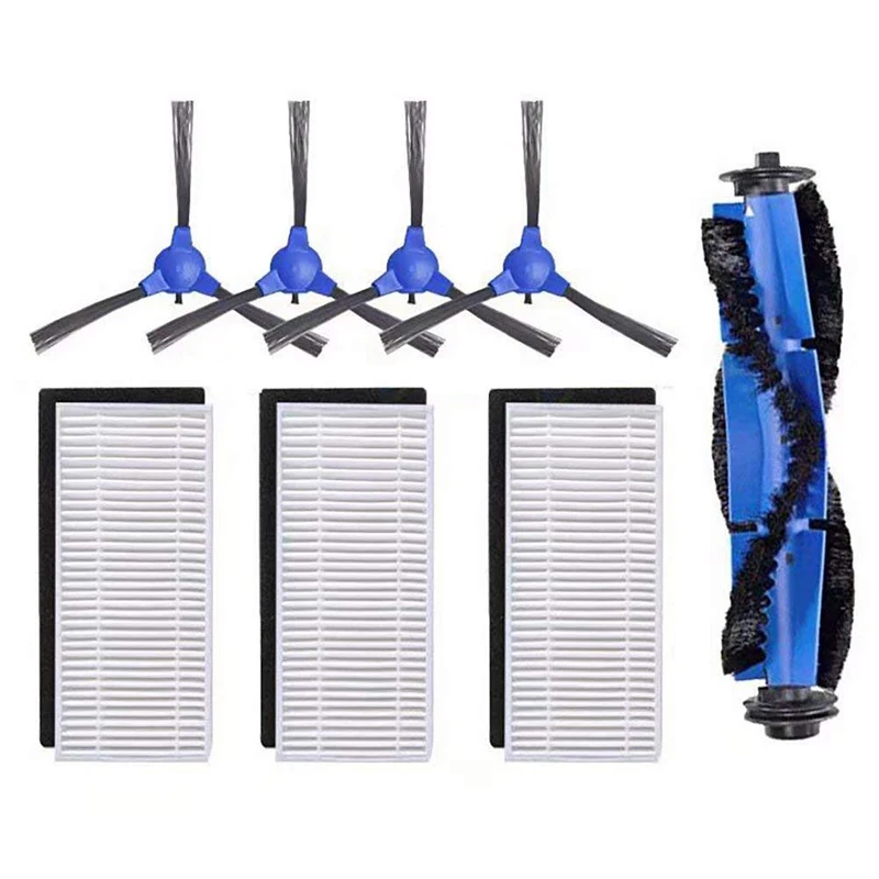 

3 Set Hepa Filter + 4PCS Side Brush + 1PC Main Brush For Eufy Robovac 11S RoboVac 30 Vacuum Cleaner Replacement Parts Accessory