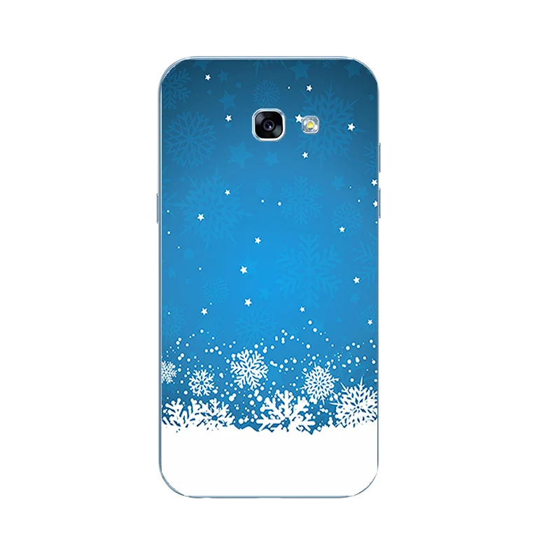 Для Samsung Galaxy A7 TPU чехол для телефона для A320 A520 A720 оболочка прозрачная ПВХ-пленка для A3 A5() Задняя крышка белого цвета, рисунок со снегом